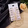 Nuevos pendientes de aro de rock exagerados de estilo europeo y americano para mujer, únicos y modernos, pendientes simples de combinación de círculos de 6 pares