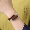 Sándalo Verde Hoja Pequeña Sándalo Rojo Seda Dorada Nan DIY Ágata Ceniza Pulsera de Doble Círculo Nuevo Estilo Chino Pulsera de Medio Pulsera de Cinco Piezas Tarjeta