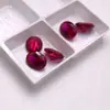 Huevo de Rubí Forma Ovalada Rubí Sintético Corindón Ruby5 # Strass de Fondo Puntiagudo para Incrustación DIY en Anillos, Pendientes y Colgantes.