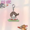 Llavero de personaje versión Q Dilireba Equipo de Kung Fu Femenino Colgante acrílico Decoración de mochila