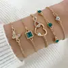 Pulsera de Amor Redonda Hueca con Diamantes Imitación de Piedras Preciosas y Ojo de Amor con Pedrería para Pulsera de Moda para Mujer 5