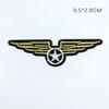 Insignia Fuerza Aérea de EE. UU. pegatinas de tela alas de avión rango águila pegamento trasero bordado ropa zapatos y sombreros parche rasgado decoración