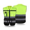 Chaleco de seguridad reflectante para construcción, tráfico, obras de construcción, overoles sanitarios, chaqueta de montar, logotipo impreso