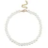 Collar de Perlas Artificiales Estilo Francés Pequeño Aroma Múltiples Tamaños 612 Perla Artificial Blanca Cadena para Clavícula Venta al por Mayor