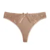 Tanga de Talla Grande Personalizado para Procesamiento de Exportación Europeo y Americano, Ropa Interior con Encaje Cosido y Empalmado, Pantalón T de Niña Lindo con Lazo