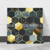 Pegatinas Decorativas para Renovación de Paredes 3D Mármol Imitación Dorado Exportación Transfronteriza Papel Tapiz Autoadhesivo a Prueba de Aceite e Impermeable Pegatinas de Azulejos Autoadhesivas