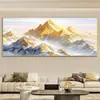 Rizhao Golden Mountain Porcelana de Cristal Pintura Decorativa Pared de Fondo de Sofá de Sala de Estar Soporte de Montaña Pintura Colgante Proyecto de Hotel B&B Venta al por Mayor Individual