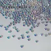 Diamantes Sueltos Ss4 Ab Rhinestones en Forma de Abanico King para Uñas, Rhinestones Super Brillantes en Forma de Abanico, Rhinestones Redondos de Vidrio Iridiscentes Aurora con Base Plana