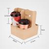 Portavasos de cartón corrugado desechable para café, té y leche, portavasos de papel de 2 o 4 piezas, caja de embalaje para llevar, venta al por mayor