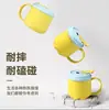 Botella de Agua de Plástico Anticaídas y Antifugas para Niños de Verano, Taza de Agua con Dibujos Animados Lindos, Vaso con Popote para Niños y Niñas