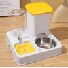 Conjunto de Tigelas para Cães, Tigelas para Gatos e Tigela de Água com Dispensador Automático de Água e Tigelas de Aço Inoxidável, Adequado para Gatos e Cães, Design Dividido para Fácil Limpeza