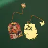 Marcador de Página Metálico Borboleta Vazada Presente para Crianças Etiqueta Decorativa para Caderno de Estudante Prêmio de Festival Lembrança