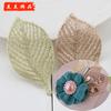 Oferta especial nuevos accesorios de alta gama para bisutería DIY accesorios pegatinas de flores bordadas hojas multicapa encaje con hilo dorado
