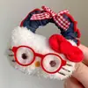 Lazo Creativo Lindo de Pingüino Pez de Dibujos Animados para el Cabello para Mujeres con Cabeza de Bola y Coleta Lateral Diadema Peluche Otoño e Invierno