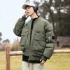 Ootd Jaqueta de Algodão para Exterior Retrô Americano Workwear Unissex Outono e Inverno Tendência Casual Jaqueta Baseball Casal Top de Voo