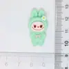 Boneca Labubu Colorida Cristal de Gelo Desenho Animado Brilhante Acessórios de Resina DIY Decoração Adereço de Cabeça Materiais