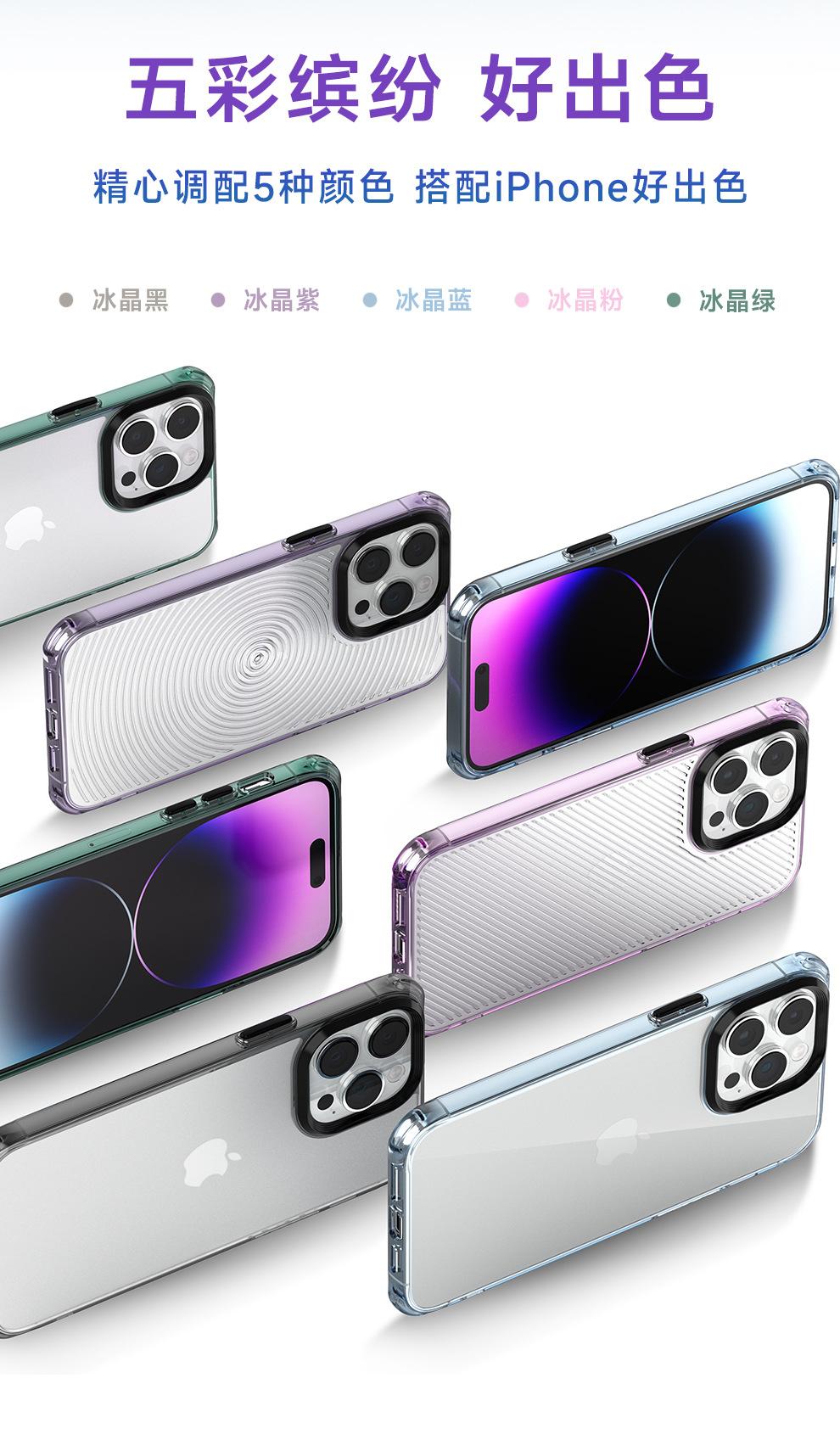 详情F9螺纹苹果iphone14斜挂手机壳批发冰晶透 (4)