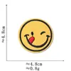 Pegatinas de Tela con Expresiones de Emoji Accesorios para Ropa Calcomanías Decorativas Parches Divertidos Serie de Insignias Redondas Lindas de Smiley