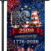 Nueva Bandera de Jardín del Día de la Independencia Americana Amazon Bandera Conmemorativa del 250º Aniversario Decoración de Jardín Bandera de Jardín de Doble Cara