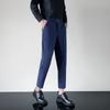 Traje colgante de viento maduro ligero Pantalones de traje casual rectos de nueve puntos para hombre Pantalones largos de alta gama para hombre de primavera y otoño