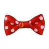 Poliéster Pequeño con Lunares Lazo Pequeño Ropa Infantil Diadema Pasador Flor Pequeña Decorativa Nudo de Ropa Interior
