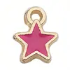 Joias DIY Pingente de Estrela Esmaltada Estrela de Cinco Pontas Acessórios de Liga para Colar Pulseira Brincos Corrente de Celular Pequenos Charms