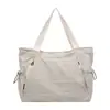 Bolsa Tote de Grande Capacidade MUJI Japonesa Bolsa de Mamãe Bolsa de Academia Bolsa de Yoga Bolsa de Trabalho Feminina Bolsa de Viagem de Ombro Único em Lona