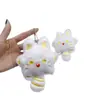 Colgante de estrella de peluche creativo con forma de corazón para niña, llavero con forma de corazón, chirriante, para mochila