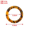 Botones de Resina Personalizados, Asas con Estampado de Leopardo, Accesorios de Anillo Redondo, Trabillas Engrosadas, Hebillas para Bufanda con Dobladillo Hechas a Mano, Hebillas para Faja
