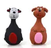 Juguete de Goma Personalizado Profesional Transfronterizo Vaca Resistente a Morder Perrito Juguete para Mascotas Chirriante Goma Sonido de Dibujos Animados Anti-mordida