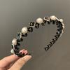 2021 Nueva Ola Diadema de Perlas para Mujer Verano Lavar la Cara Cabello Corto Artefacto para Cabello Roto Horquilla Clip Diadema Perezosa Accesorios para el Cabello