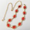 Cadena de Cintura Calada con Incrustaciones de Diamantes Estilo Bohemio Moda Retro Cinturón de Alta Gama Joyería de Diseño Personalizado Europeo y Americano para Mujeres