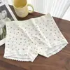 Calzoncillos tipo bóxer para mujer estilo floral boscoso, algodón puro, shorts de seguridad con entrepierna extendida, dos en uno