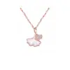 Collar de la suerte Sansheng para mujer S999 plata de ley lujo ligero nicho 2024 nuevo regalo para el Día de San Valentín Qixi para novia