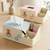 Caja de Pañuelos de Oso Linda, Caja de Pañuelos Linda con Resorte para Sala de Estar, Caja de Almacenamiento Creativa, Jabonera, Vaso para Enjuague Bucal