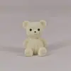Nuevos Mini Adornos de Animales Caricatura Estéreo Color Sólido Oso Accesorios DIY Venta al por Mayor Estéreo Color Sólido Oso Sentado Accesorios