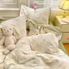 Ins juego de cuatro piezas algodón puro ropa de cama 100% algodón funda de edredón funda de almohada sábana sábana bajera dormitorio estudiantil juego de tres piezas 4