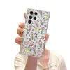 Funda de teléfono transparente con tulipanes pintados a mano, adecuada para Samsung S23/S24 Ultra, cobertura total, funda suave y ligera