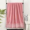 Toalla de baño reticulada, suave, absorbente, sin vello, de color liso, estilo sencillo, regalo para el hogar, de algodón, venta al por mayor transfronteriza.