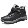 Zapatos de algodón invierno más terciopelo engrosado estilo pareja botas de algodón transfronterizo TEMU talla grande cálido protección contra el frío velcro botas de nieve