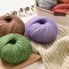 Ovillo de Hilo de Mohair con Purpurina, Hilo de Lana Brillante para Suéteres, Abrigos, Bufandas, Chalinas Hechos a Mano DIY, Hilo Fino