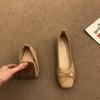 Zapatos sencillos para mujer, estilo francés de noche, 2024, suaves y suaves, con tacón grueso y poco profundo de cuero suave.