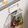 Estante plegable para bolsas de basura montado en la pared para cocina, estante de almacenamiento de cubo de basura montado en la pared de la puerta del gabinete del hogar, estante para basura de baño