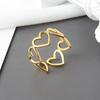 Anel de amor oco feminino na moda anel de dedo indicador distintivo ins na moda Internet celebridade estilo frio estilo japonês luz moda de luxo