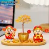 Adorno Pequeño Estilo Chino del Dios de la Riqueza para Decoración de Escritorio de Oficina, Atrayendo Riqueza de Todas las Direcciones, Decoración del Dios de la Riqueza para la Entrada
