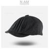 Sombrero octogonal delantero de color sólido retro literario de otoño e invierno para hombres y mujeres, sombrero de pintor simple, informal y versátil, sombrero de vendedor de periódicos