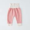 Calças do bebê Calça forrada de lã do outono do bebê Roupa interna Bud Masculino Fleece cintura alta barriga calças de inverno engrossado grande PP calças