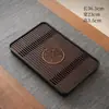 Bandeja de Té con Almacenamiento de Agua, Juego de Té Pequeño para Hogar y Oficina, Juego Completo, Juego de Té Gongfu, Bandeja de Té, Mesa de Té, Doble Uso (Seco/Húmedo)