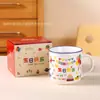Taza Xipu Feliz Cumpleaños Taza Clásica Retro Nostálgica Taza de Dibujos Animados para el Hogar Recuerdo de Boda