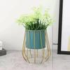 Vaso de Ferro Escandinavo Criativo Suporte de Flores de Ferro Escandinavo Suporte de Flores de Tambor de Ferro Geométrico Estilo Escandinavo Suporte de Metal de Ferro